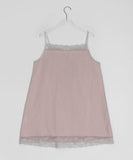 Umi Shirring Layered Lace Sleeveless One Piece