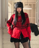 Meritz Wool Argyle Cardigan