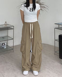 Miel Pintuck Nylon Cargo Pants