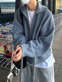 Lambswool Knit Turtle Zip-up
