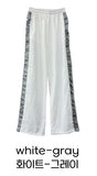 [UNISEX] Side color matching shirring pants