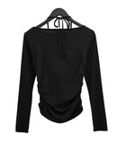 Mats Cowl Neck Bustier Boat Neck Tee