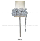 Lace Tiered Layered Wrap Belt Skirt
