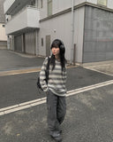 Zha Stripe Loose Fit T-shirt