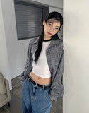 Roin loose fit spring check shirt