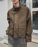 Flip Belt Crop Bomber Jacket