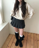 Kido Check Pleated Mini Skirt