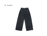 Fotton Pintuck Snap Washing Wide Denim Pants