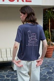 Humming Kettle Embroidery CROP Short Sleeve Tee