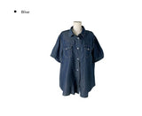 Coser Tencel Western Short Sleeve Denim Shirt