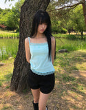 [MADE] Rec Button Lace Sleeveless