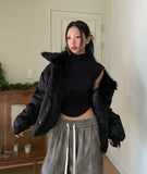 Modin high-neck fur jumper