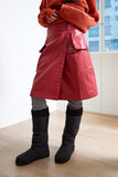 padded fur long boots