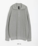 [unisex] Comilon half-zip over knit