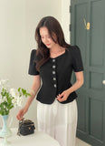 Elon Tweed Puff Peplum Blouse Jacket