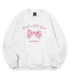 Ribbon Drawing Embroidery Sweatshirt