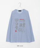 [unisex] Seido Summer Cat Printing Over Knit