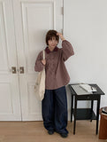 [BAONHAUS] Salo Ribbon Color Matching Check Collar Shirt