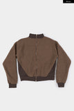Shearling boucle zip-up blouson