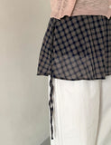 Ranmin Check Summer Sleeveless Layered One Piece