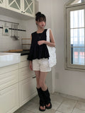 Kinu Frill Sleeveless Layered Blouse
