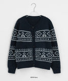 Malft Wool Nordic Knit Cardigan