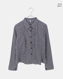 Bush Check Collar Slim Fit Long Sleeve Shirt