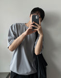 Incision fine round short sleeve tee