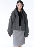 Duffle hoodie short coat