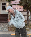 Seraw Printing Fur Hood Zip-Up