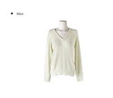 Trin Linen V-neck Raglan Loose Knit