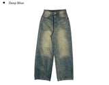 Lutz Vintage Washing Denim Wide Pants