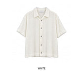 Robin Hairy Collared Short Sleeve Cardigan