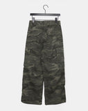 Pim Military Camo Pocket Cargo Bootcut Cotton Long Pants