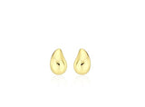 Champagne Full Moon Silver Mary Bowl Earrings