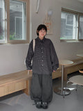[unisex] Kurohi Check Over Long Sleeve Shirt