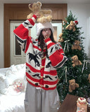 Holiday Nordic Toggle Knit Cardigan