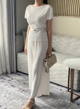 Mier Pleated T-Blouse