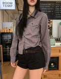 Huz Pintuck Standard Check Shirt