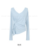 Beats Two-Button Deep V-Neck Long Sleeve