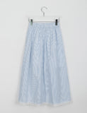 Beku Banding Stripe Lace Long Skirt