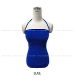 [Volume up!] Nien Ribbed Shirring Strap Sleeveless (+ With Cup)