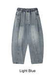 Lepin Washed Banding Denim Pants