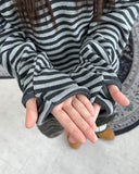 Iken Striped Waffle Crop Top