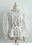 Metune Shirring Strap Puff Blouse