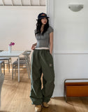 Star Patch Parachute Nylon Pants