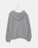 Suha Stripe Two-Way Long-Sleeve Knit Hooded Zip-Up