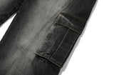 Cargo Curved Wide Denim Pants