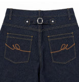 Theon Cinch Back Raw Denim