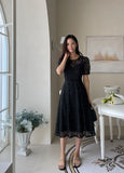 Bouquet embroidery lace one piece